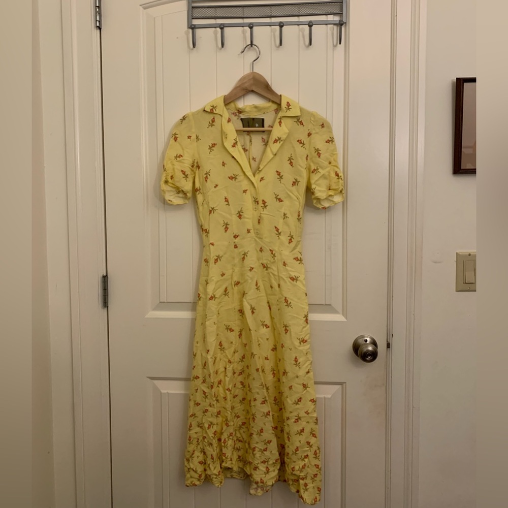 Reformation yellow dress